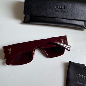 Ami Deep Red Sunglasses